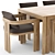 Modern Outdoor Dining Set 3D model small image 2