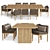 Restoration Hardware Santos Teak Dining Table 3D model small image 2