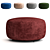 Chenille Fabric Pouf by Kartell 3D model small image 1