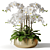 Brass Pot Orchid Duo 3D model small image 2