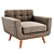 Modern Gray Armchair Set 2 3D model small image 1