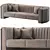 Algerone Velvet Luxury Sofa 3D model small image 1