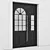 Modern Aluminium Door 320 3D model small image 2