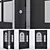 Modern Aluminium Door 320 3D model small image 3