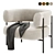 Modern Blanc Armchair, 4 Colors 3D model small image 1