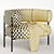Modern Blanc Armchair, 4 Colors 3D model small image 7