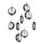  BOMMA Style Clear Lens Chandelier 3D model small image 1