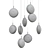  BOMMA Style Clear Lens Chandelier 3D model small image 2