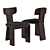 Modern Dining Chair Set De la Espada 3D model small image 4