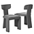 Modern Dining Chair Set De la Espada 3D model small image 5