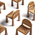 Modern Geometric Design Chair 3D model small image 4