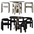 Acia Dining Set 3D Model 3D model small image 1