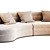 Lennox Boucle Cream Sofa 3D model small image 2
