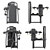 Technogym Selection 700 - Delts Machine, PBR Material Set 3D model small image 3