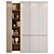 Sleek Wardrobe - 2 Shelves 3D model small image 1