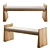 Stylish MARCO Accent Bench 3D model small image 1