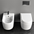 Modern Qatego Wall-Hung Toilet 3D model small image 2