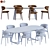 Sleek Calligaris Tables & Chairs 3D model small image 3