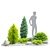 Alpine Conifer Hill Scene Kit 3D model small image 2