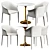 Modern Dining Chair & Table Set 3D model small image 1