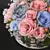 Pastel Rose Basket Floral Arrangement 3D model small image 4