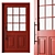 Vintage Red Door Set 73 3D model small image 2