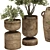 Handcrafted Bonsai Bush Pottery 133 3D model small image 2