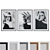 Modern Style Portrait Picture Frame Set 3D model small image 1