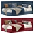  Modern Upholstered Sofa Set 3D model small image 2