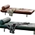 Elegant Yard Daybed Benches Set 3D model small image 4