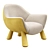 Elegant Lucy Armchair: Ottiu Beauty 3D model small image 1