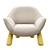 Elegant Lucy Armchair: Ottiu Beauty 3D model small image 2