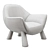 Elegant Lucy Armchair: Ottiu Beauty 3D model small image 3