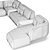 Modular Turbosmooth Sofa Downloadable 3D model small image 6