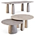 Monumental Dining Tables Set 3D model small image 3