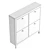 Mercury Row 16-Pair Shoe Cabinet 3D model small image 4