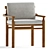  Chic Velvet Armchair: Halle 3D model small image 1