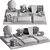  Lunar Decor Set 3D model small image 6