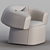 Modern Upholstered Easy Chair RUFF 3D model small image 3