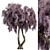 Vibrant Purple Wisteria Tree Set 3D model small image 1