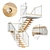 Stylish 3D Staircase Design 3D model small image 1