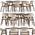 Sleek Modern Dining Chair Set 3D model small image 2