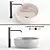 Modern Washbasin 3D Model Set 3D model small image 1