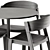 Modern Muuto Chair & Table 3D model small image 5