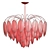 Feather Glass LED Pendant Chandelier 3D model small image 6