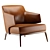 Elegant Modern Armchair Frigerio Amanda 3D model small image 1