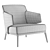 Elegant Modern Armchair Frigerio Amanda 3D model small image 3