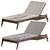 Modern Teak Sun Lounger Design 3D model small image 2