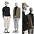 JUNO Men's Casual Mannequin Wear 3D model small image 1