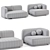 Modern Modular Sofa, 2015 Design 3D model small image 6